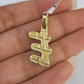 10k Yellow Gold Diamond E Charm Pendant Initial Alphabet Letter Real Genuine