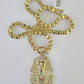 10k Gold Byzantine Necklace Pharaoh Charm 20-30 inch 6mm SET Chain Pendant
