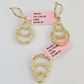 14k Chandelier Dangle Earrings Pendant Charm SET Yellow Gold Real Genuine 14Kt