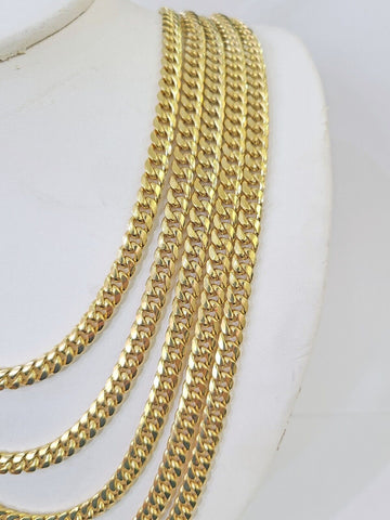 10k Yellow Gold 6mm Miami Cuban Link Chain Necklace 18-24 Inches Real