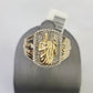 Real 10k Diamond Mens Ring Saint Jude Band Yellow Gold Casual Genuine Natural