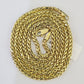 10K Gold Palm Chain 2.5mm 18" 20" 22" 24" 26" 28" Yellow Gold Real Men Women