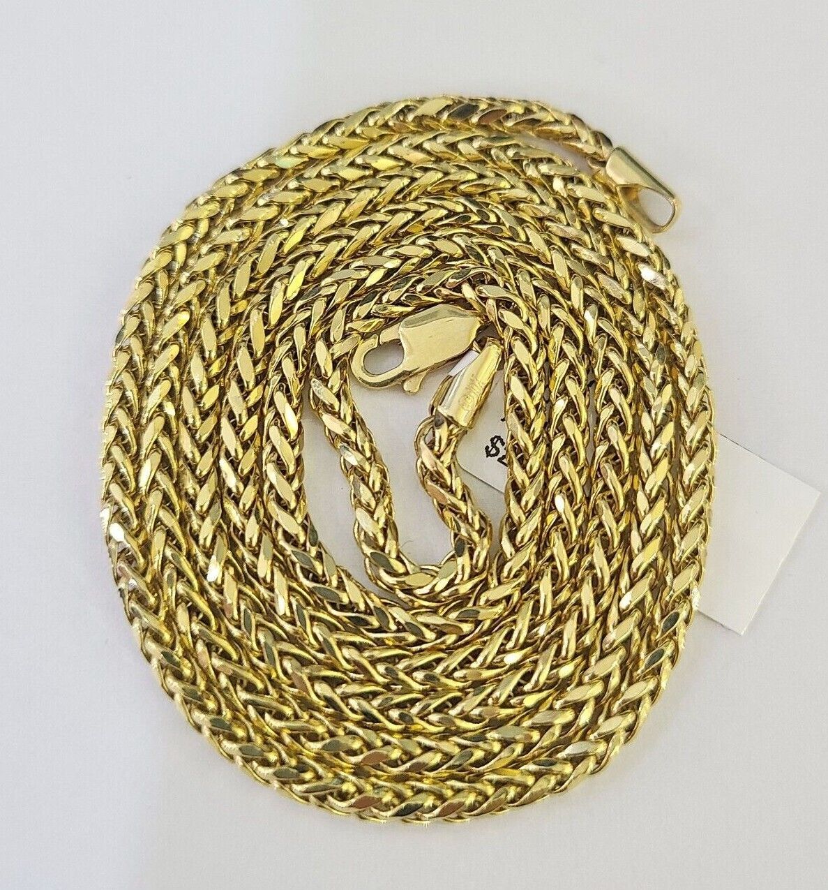 10K Gold Palm Chain 2.5mm 18" 20" 22" 24" 26" 28" Yellow Gold Real Men Women