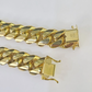 14K Solid Miami Cuban Bracelet Yellow Gold Box Clasp 9 Inch 15mm Link HEAVY