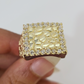 Real 10k Nugget Ring Yellow Gold Women Men Genuine 10Kt