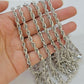 10k White Gold Rope Chain Necklace 20- 24 Inch 4mm Men Women Real Gold Diamond Cut