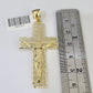 10K Gold Franco Chain Cross Charm Length 18-26 inches 3mm REAL Yellow