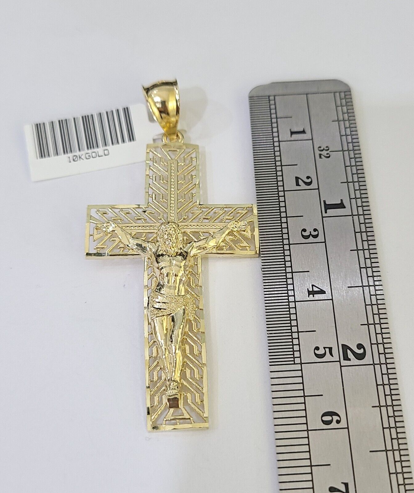 10K Gold Franco Chain Cross Charm Length 18-26 inches 3mm REAL Yellow