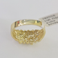 Real 10k Nugget Ring Yellow Gold Casual Ring 10kt Genuine