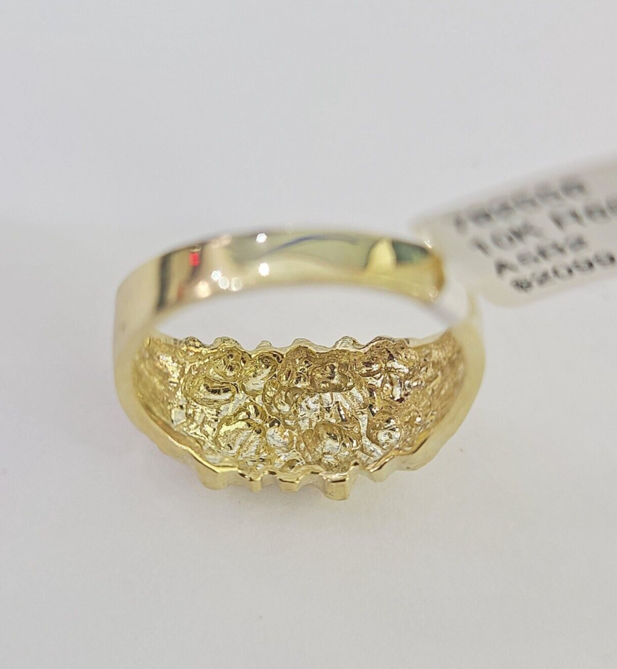 Real 10k Nugget Ring Yellow Gold Casual Ring 10kt Genuine