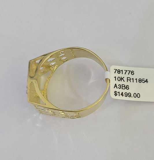 Real 10k Initial C Casual Ring Alphabet Yellow Gold 10kt Genuine