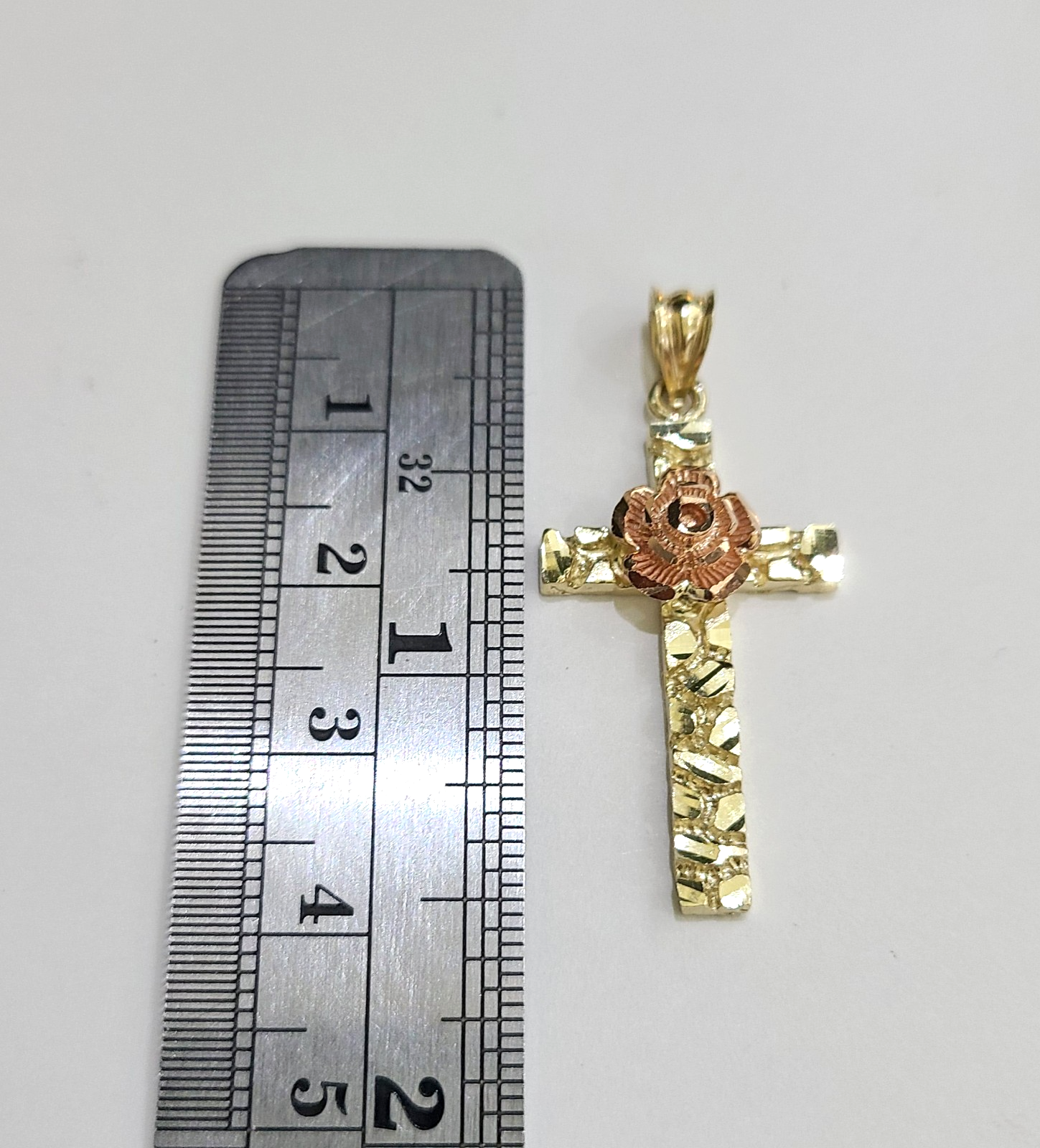 10k Gold Chain Miami Cuban Jesus Cross Charm Pendant Set 4mm 18"28" Necklace