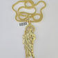 10K Franco Chain Saint Jude Pendant Charm Necklace 20"-28" 4mm Gold SET Yellow