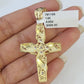 10K Gold Franco Chain Cross Charm Length 18-26 inches 2mm REAL Yellow