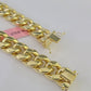 14K Miami Cuban Bracelet Yellow Gold Box Clasp 8" Inch 13mm Link Thick