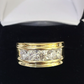 Real 14k Yellow Gold Diamond Ring Lab Created Mens Engagement Wedding Male