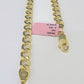 14k Yellow Gold Cuban Curb link Bracelet 8" 9" Lobster clasp Men Women Real