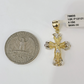Real 10K Jesus Cross Pendant Crucifix Yellow Gold Charm Genuine