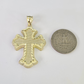 10k Jesus Cross Charm Miami Cuban Chain Pendant Set 5mm 18"28" Necklace Gold