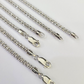 10k White Gold Iced Chain 3.5mm Diamond Cut Necklace 20" 22" 24" 10Kt