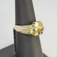 Real 10k Nugget Ring Yellow Gold Casual Ring 10kt Genuine