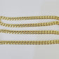 Real 14K Yellow Gold Miami Cuban chain Necklace 18 inch Choker 6mm Hollow
