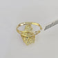 Real 10k Nugget Ring Yellow Gold Casual Ring 10kt Genuine