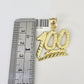 10K Gold Franco Chain 100 Charm Pendant 20-26 inches 2.5mm REAL Yellow