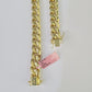 Real 14K Miami Cuban Link Chain Necklace Yellow Gold 24 inch 11mm Mens Hollow