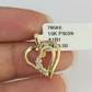 10K Real Heart Charm Pendant Gold 10kt Genuine Yellow