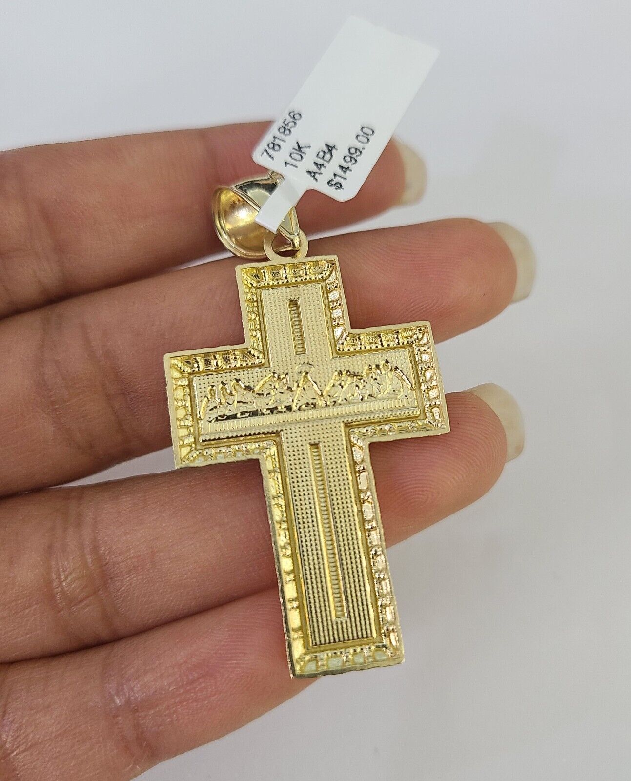 Real 10k Rope Chain Jesus Cross Charm Necklace Pendant Set 5mm 20"-30" Inch Gold