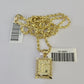 10k Gold Initial E Charm Rope Chain 16"-26" 2.5mm SET Necklace Alphabet Pendant