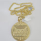 10k Solid Rope Chain Last Supper Charm Set 4mm 20"-28" Necklace Gold Yellow