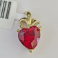 10K Real Heart Charm Pendant Gold 10kt Genuine Yellow