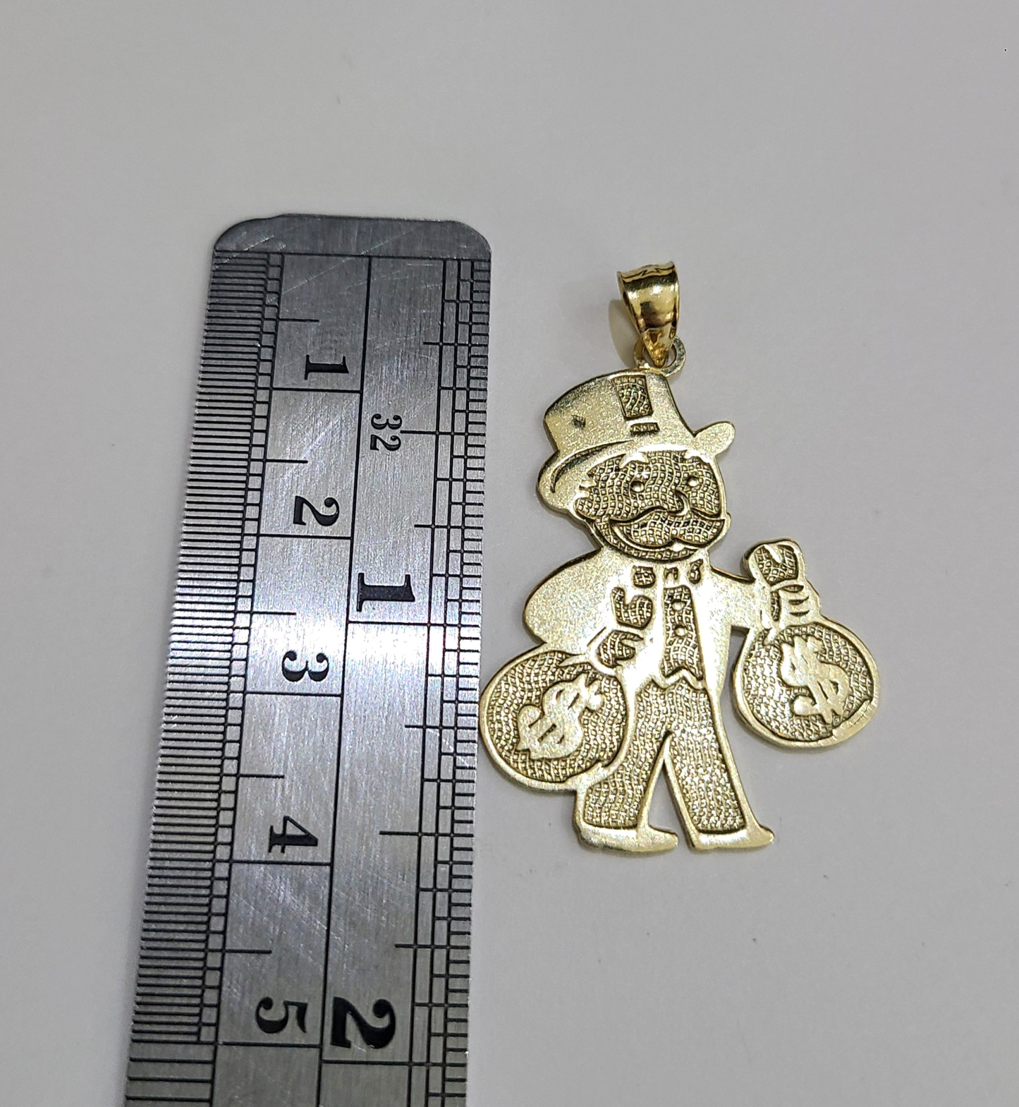 10k Gold Chain Miami Cuban Grandpa Money Bag Charm Set 4mm 18"28" Necklace