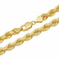 Solid 10k Yellow Gold Rope Chain 1mm-10mm Diamond Cut 16"-30"