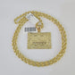 10k Solid Rope Chain Last Supper Charm Set 4mm 20"-28" Necklace Gold Yellow