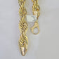 10k REAL Yellow Gold Rope Chain Necklace 16mm 20" Men's Thick 10kt