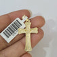 Real 10K Jesus Cross Crucifix Pendant Yellow Gold Charm Genuine