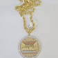 Real 10k Rope Chain Last Supper Charm Set 6mm 18"-26" Inch Necklace Yellow Gold