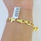 10k Cuban Curb Link Bracelet Yellow Gold 8mm 8.5 Inches Men Women Real