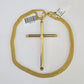 10K Gold Franco Chain Jesus Cross Charm Pendant 20-26 inches 2.5mm REAL Yellow