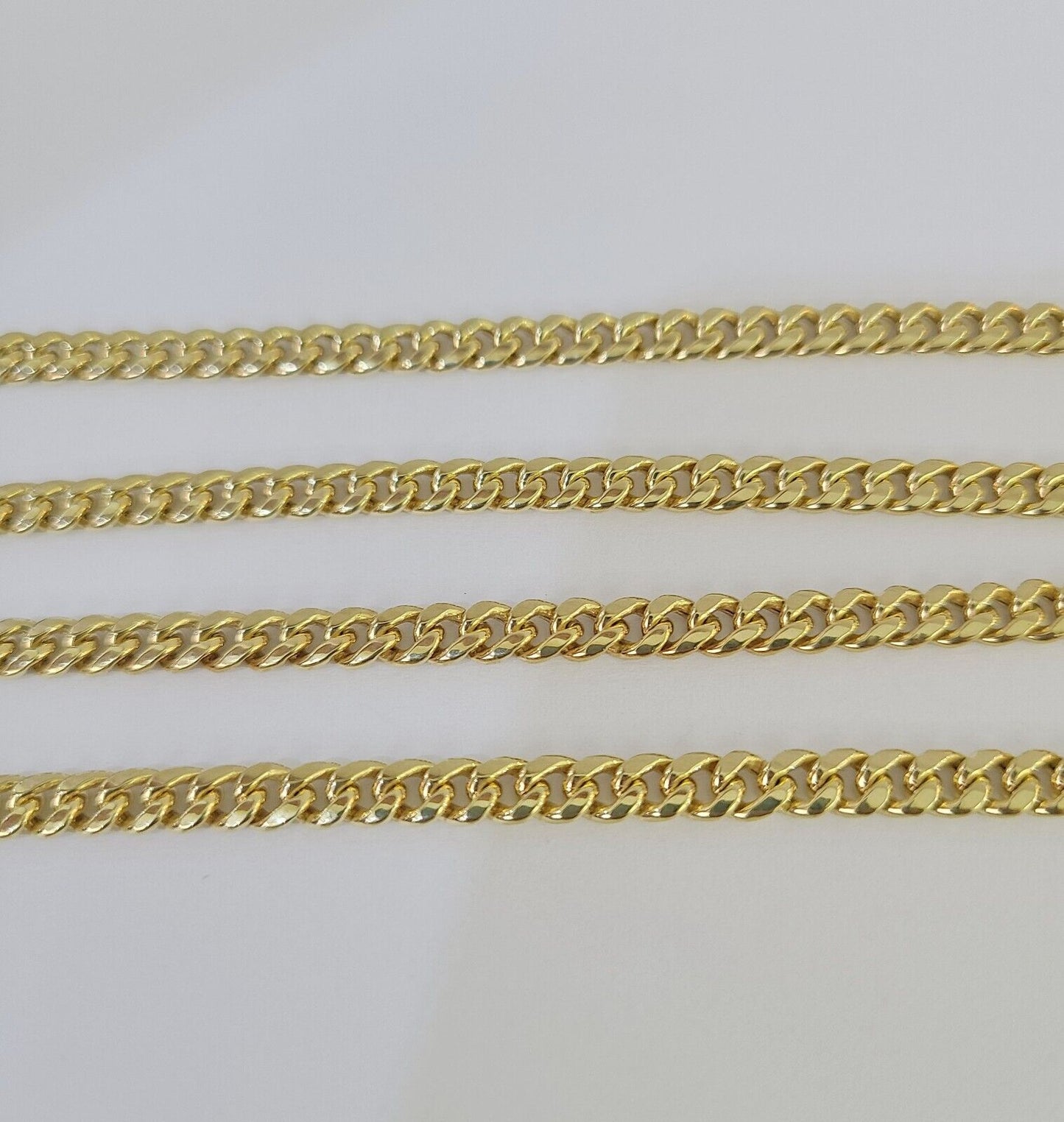 10k Miami Cuban Link Chain Yellow Gold 5mm Necklace 18-28 Inches Real
