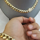 10k Yellow Gold Royal Miami Cuban Chain Bracelet 7.5" 10mm Monaco Necklace 20"