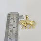 10K Franco Chain Lion Pendant Charm Necklace 16"-24" 2mm Yellow Gold SET