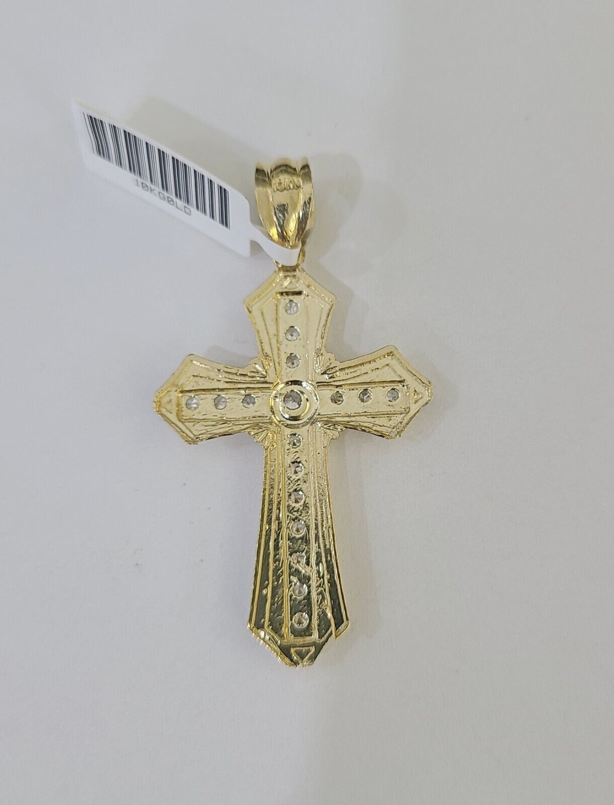 10k Yellow Gold Chain Cross Charm Pendant Set Miami Cuban Link Necklace DISCOUNT