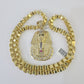 10k Gold Byzantine Necklace Pharaoh Charm 20-30 inch 6mm SET Chain Pendant
