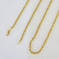 18k Real Solid Rope Chain Yellow Gold 3mm 18" Inch Genuine 18kt Necklace