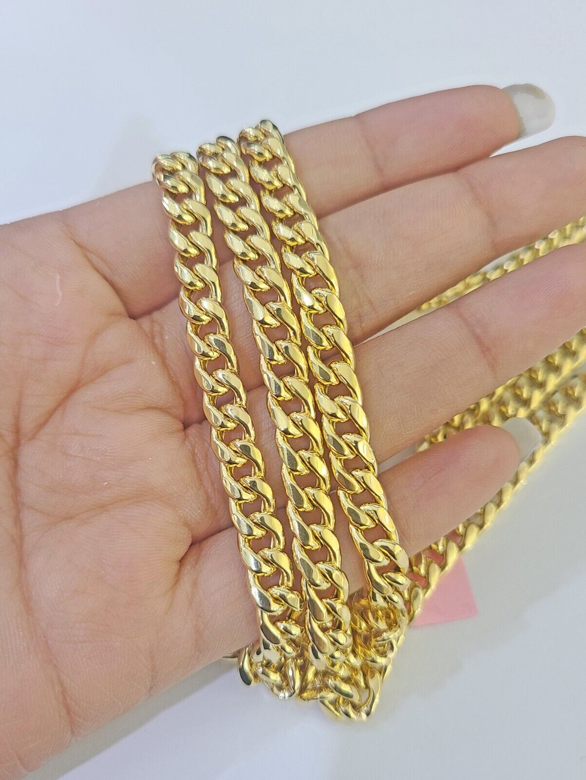 14k 6mm Miami Cuban Link Chain Yellow Gold Necklace 18"-26" Inches Real