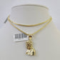 10K Franco Chain Jesus Head Pendant Charm Necklace 16"-24" 2mm Yellow Gold SET